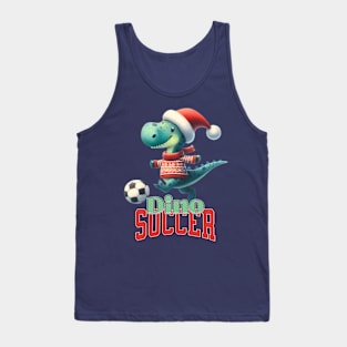 Dinosaur Christmas Soccer Tank Top